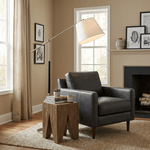 Orion Modern Adjustable Floor Lamp with Fabric Shade for Living Room & Study