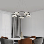 Orion Ring LED Chandelier – Modern Brass & Glass Pendant Light