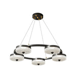 Orion Ring LED Chandelier – Modern Brass & Glass Pendant Light