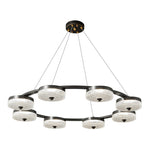 Orion Ring LED Chandelier – Modern Brass & Glass Pendant Light