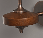 Orlan Twin Fabric Shade Wall Sconce in Walnut and Bronze