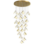 Orlani Cascade Staircase Chandelier in Gold and Ceramic
