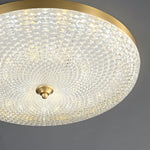 Orlena Brass LED Flush Mount Ceiling Light with Crystal-Like Acrylic Shade