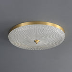 Orlena Brass LED Flush Mount Ceiling Light with Crystal-Like Acrylic Shade