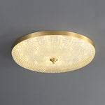 Orlena Brass LED Flush Mount Ceiling Light with Crystal-Like Acrylic Shade