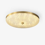 Orlena Brass LED Flush Mount Ceiling Light with Crystal-Like Acrylic Shade