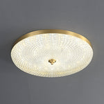 Orlena Brass LED Flush Mount Ceiling Light with Crystal-Like Acrylic Shade