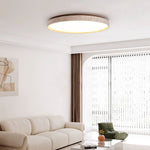 Oro Circle Travertine Flush Mount Ceiling Light