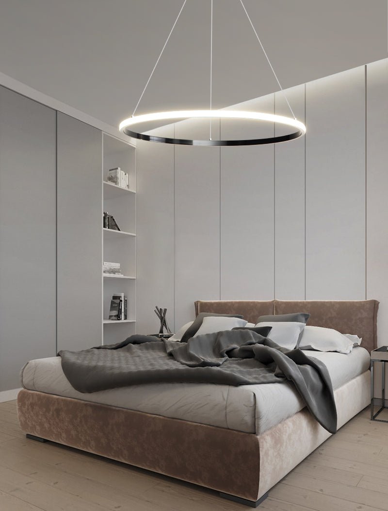 Orrery Rings Chandelier — Modern Brass LED Pendant Light