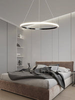 Orrery Rings Chandelier — Modern Brass LED Pendant Light