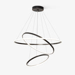 Orrery Rings Chandelier — Modern Brass LED Pendant Light