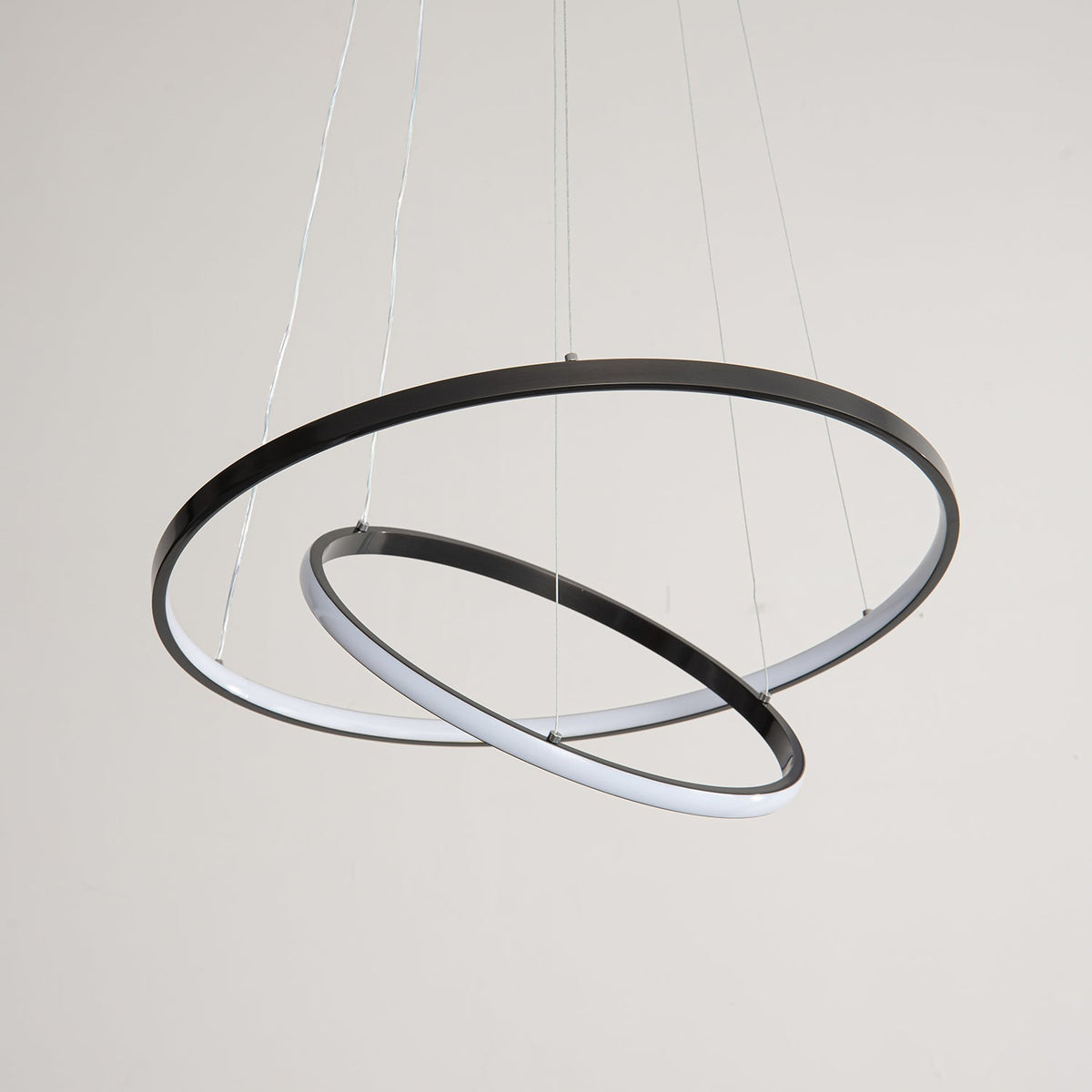Orrery Rings Chandelier — Modern Brass LED Pendant Light