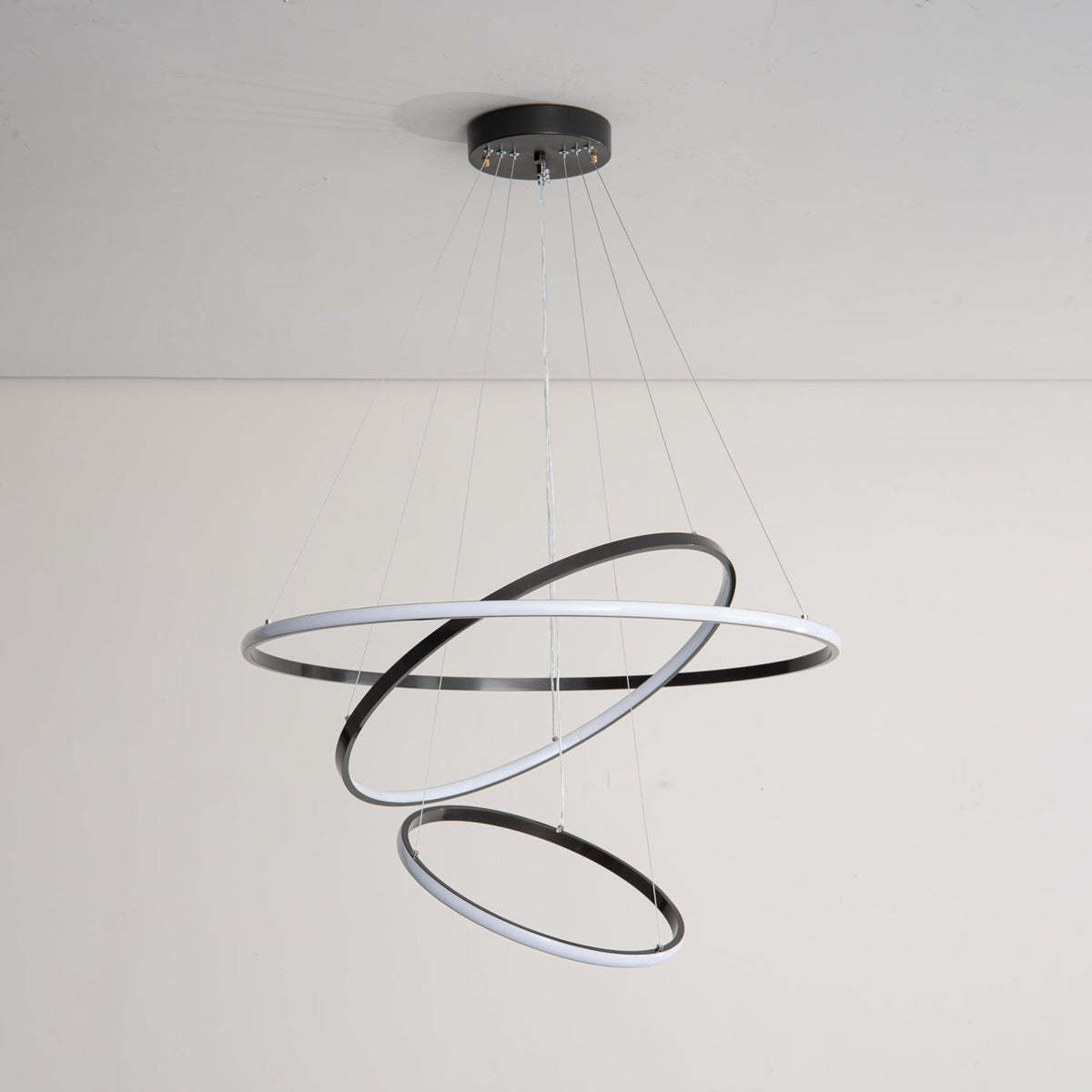 Orrery Rings Chandelier — Modern Brass LED Pendant Light