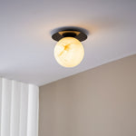 Orrila Dawn Alabaster Wall Sconce in Brushed Brass | Modern Minimalist Lighting