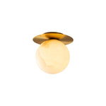 Orrila Dawn Alabaster Wall Sconce in Brushed Brass | Modern Minimalist Lighting