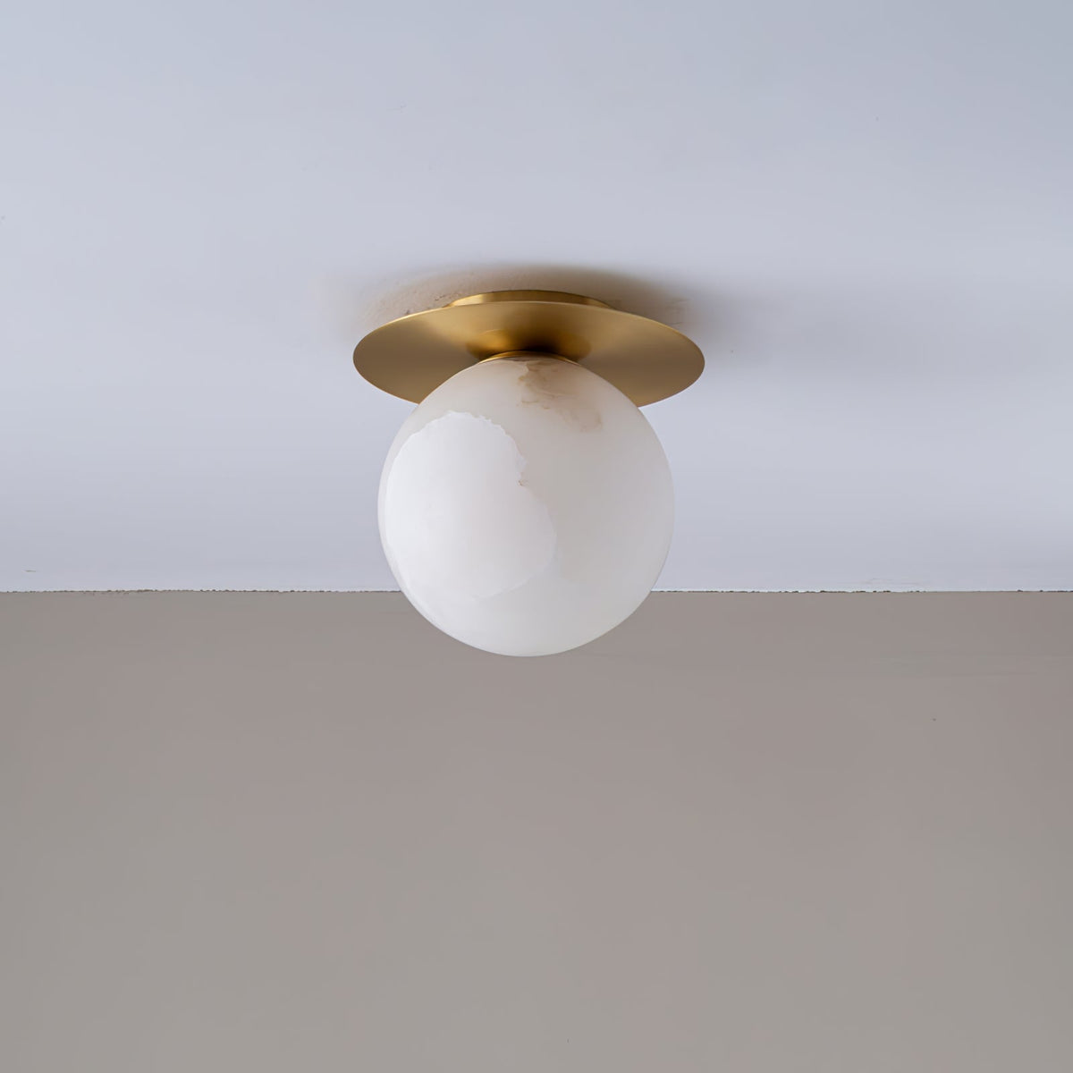 Orrila Dawn Alabaster Wall Sconce in Brushed Brass | Modern Minimalist Lighting
