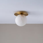 Orrila Dawn Alabaster Wall Sconce in Brushed Brass | Modern Minimalist Lighting