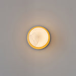 Orrila Dawn Alabaster Wall Sconce in Brushed Brass | Modern Minimalist Lighting