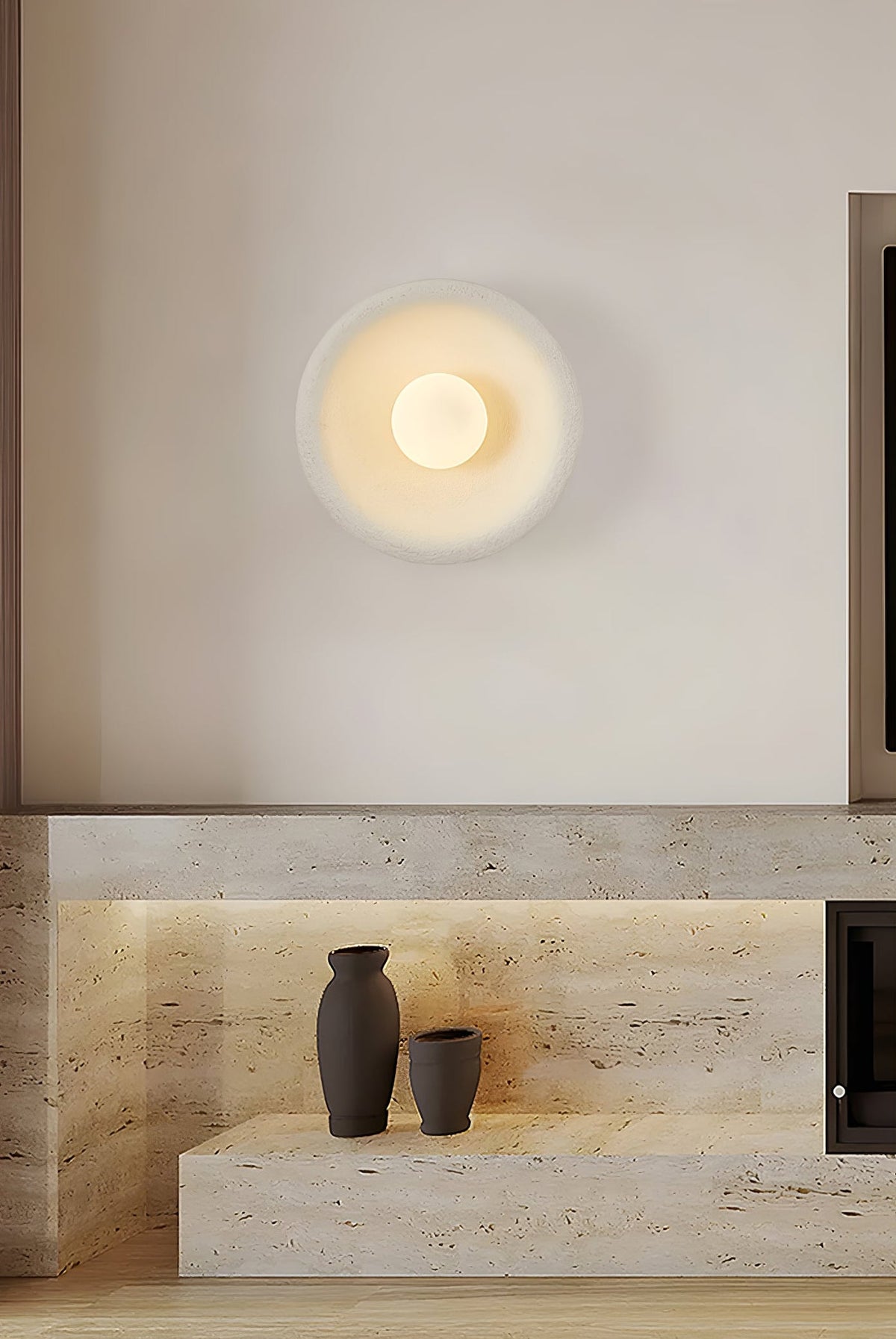 Orrin Halo Wall Sconce — Modern Minimalist LED Wall Light for Bedroom & Living Room