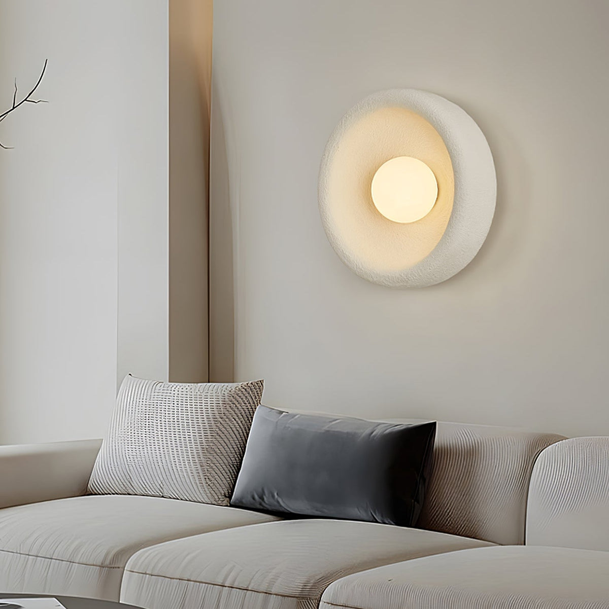 Orrin Halo Wall Sconce — Modern Minimalist LED Wall Light for Bedroom & Living Room