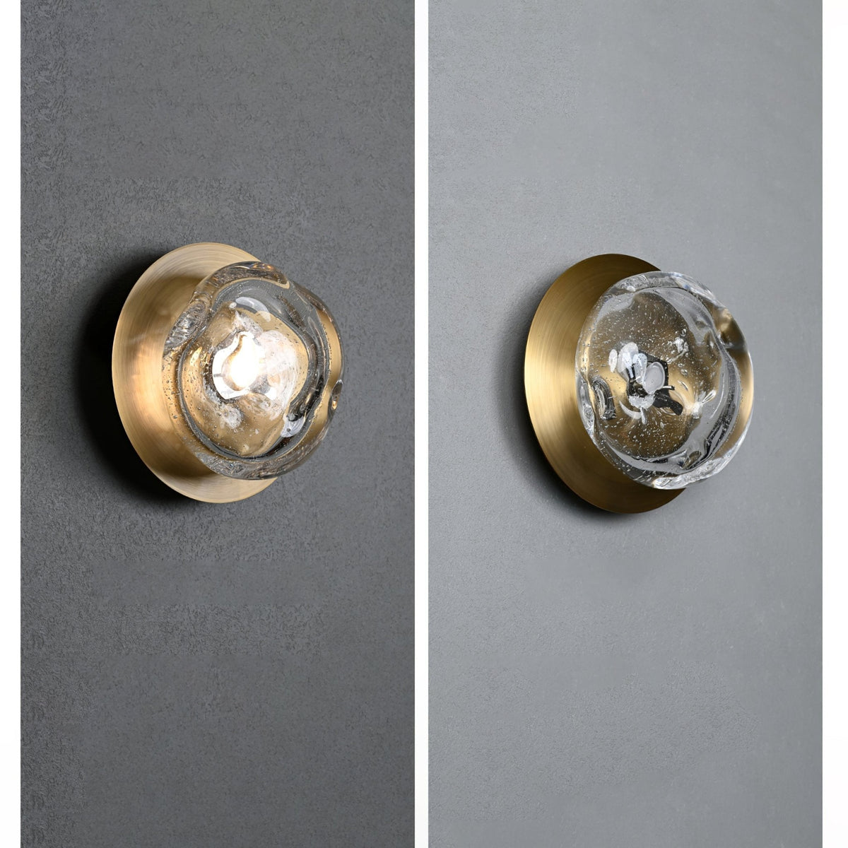 Orrin Molten Glass Wall Sconce | Handcrafted LED Art Glass Lighting