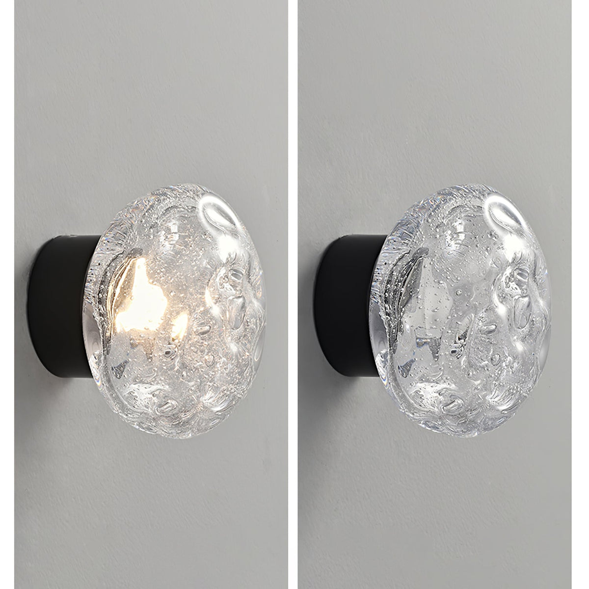 Orrin Molten Glass Wall Sconce | Handcrafted LED Art Glass Lighting