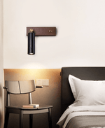Orrin Travertine Wall Sconce with Walnut Base – Modern Stone Lighting