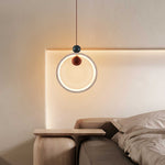 Orvion Sculptural Travertine Pendant Light with LED Illumination