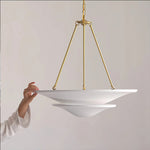 Orvus Cloud Pendant Light — Sculptural Plaster & Metal Ceiling Lamp