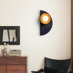 Orymir Wall Sconce with Black Travertine and Walnut