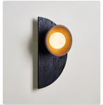 Orymir Wall Sconce with Black Travertine and Walnut