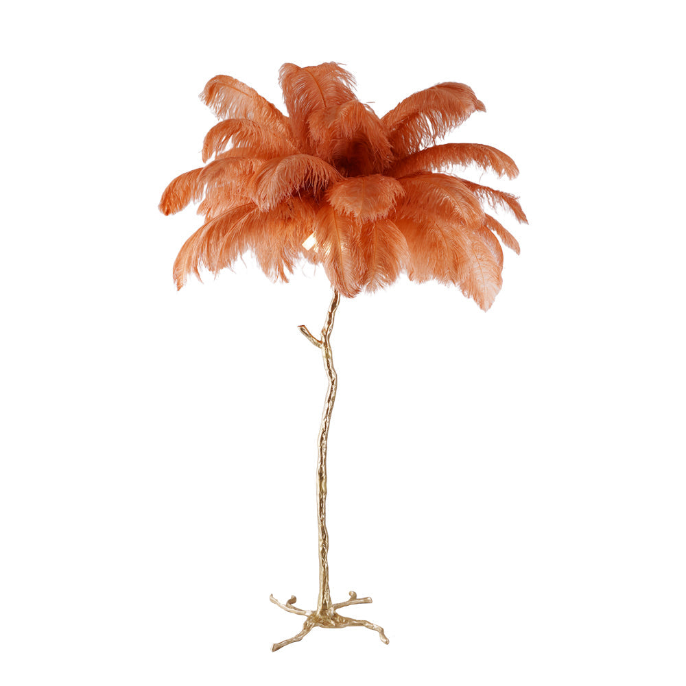 Ostrich Feather Floor Lamp