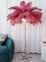 Ostrich Feather Floor Lamp