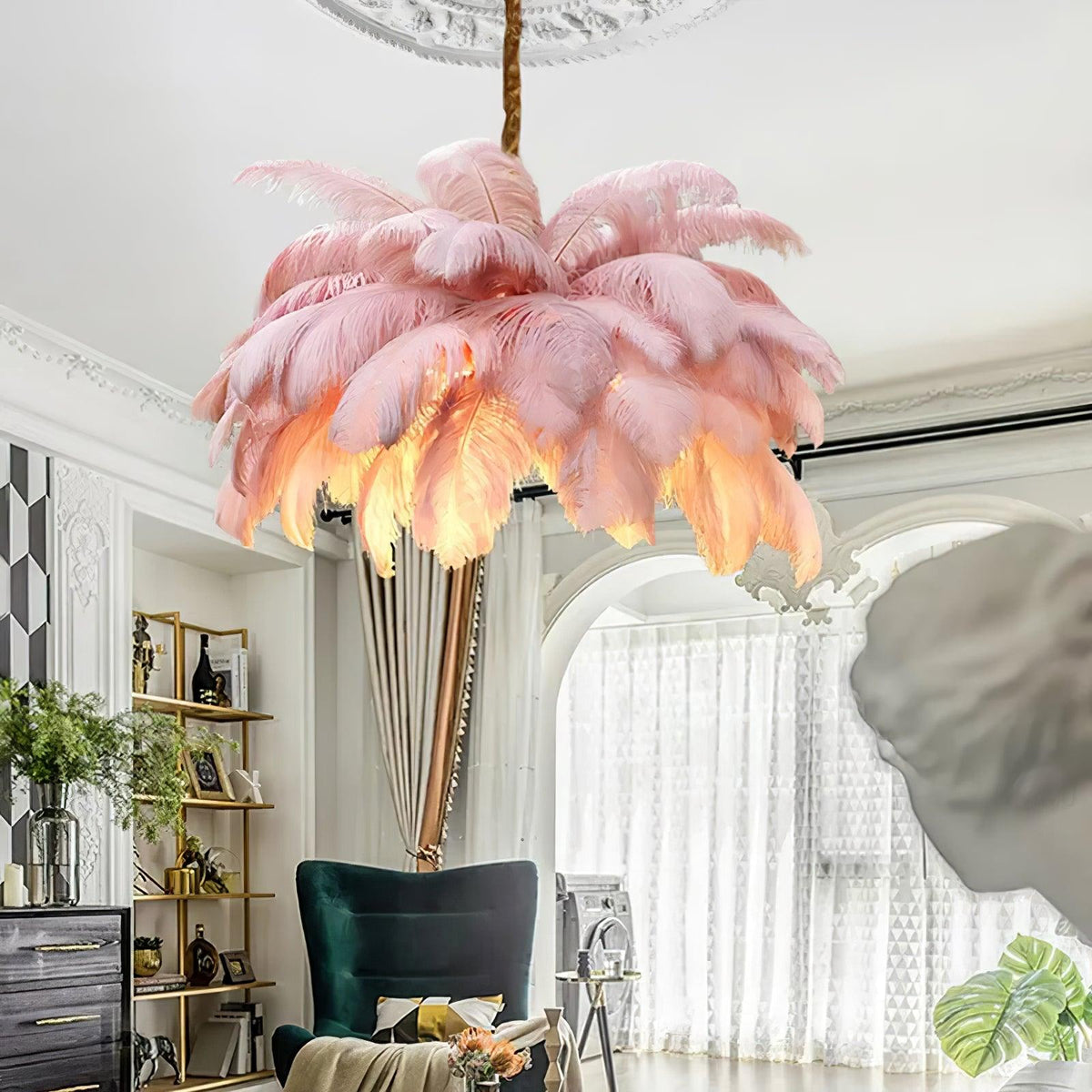 ostrich-feather-chandelier