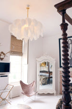 Ostrich Feather Pendant Lamp