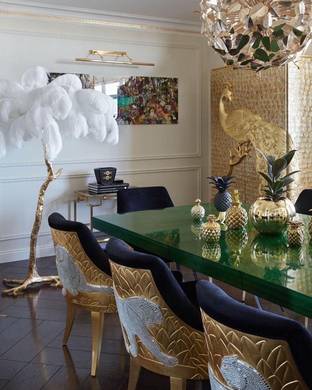 Ostrich Feather Floor Lamp
