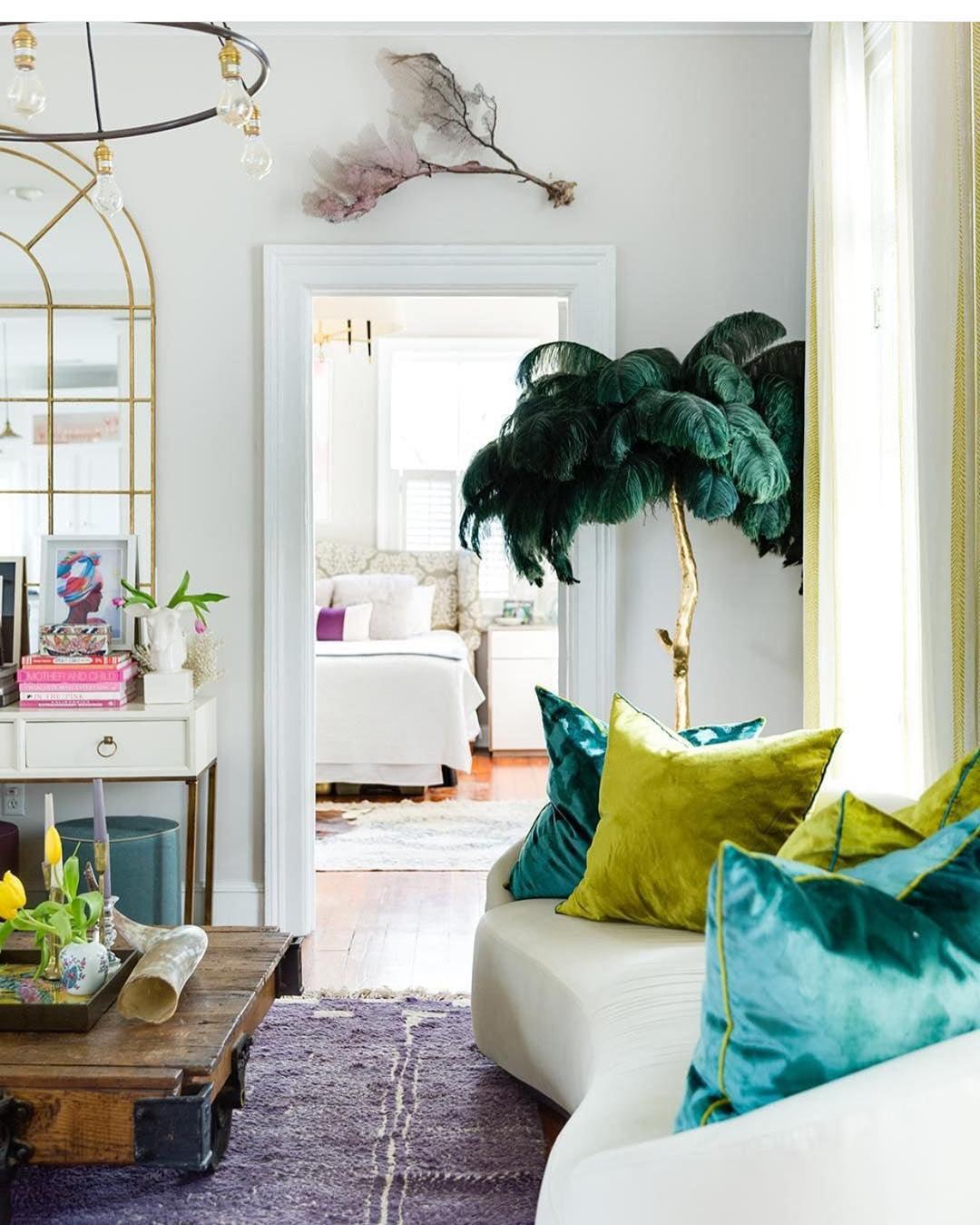 Ostrich Feather Floor Lamp