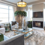 Ostrich Feather Brass Floor Lamp