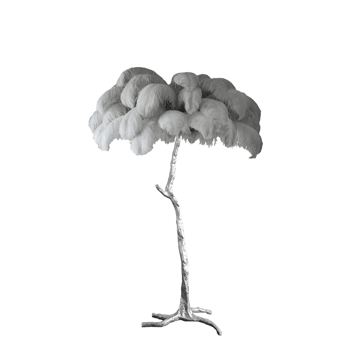 Ostrich Feather Floor Lamp