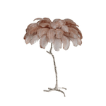 Ostrich Feather Brass Floor Lamp