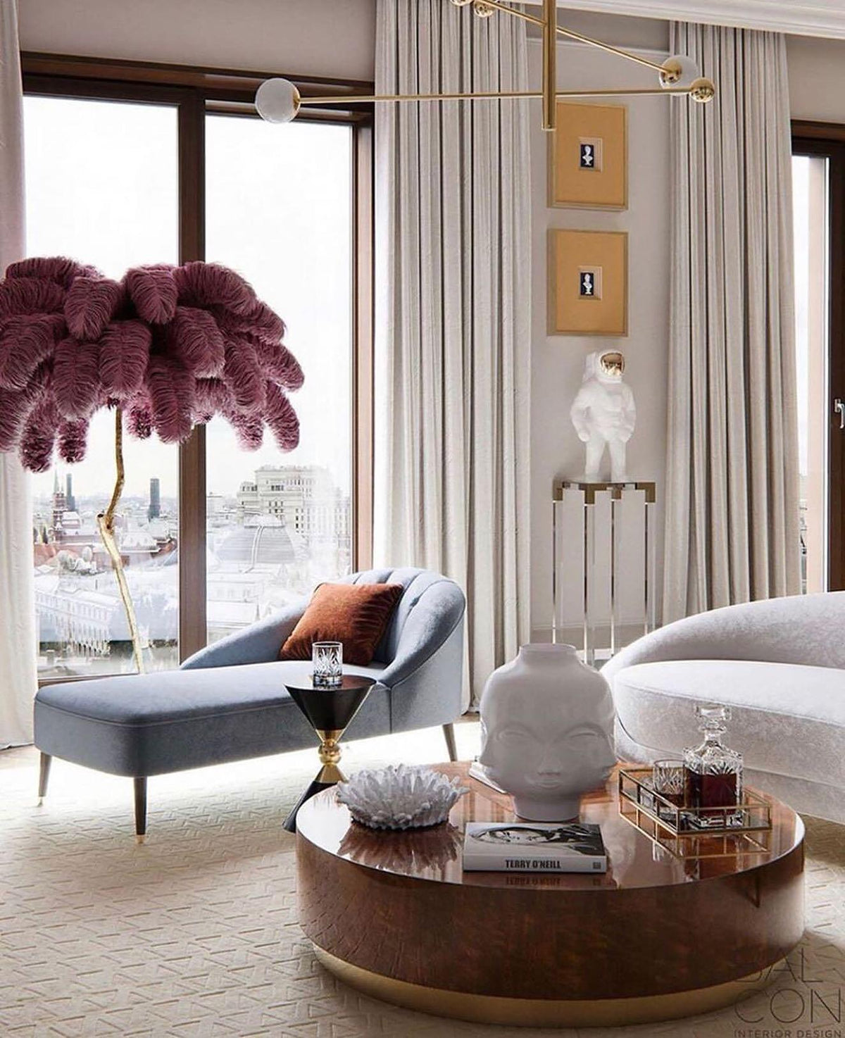 ostrich-feather-floor-light