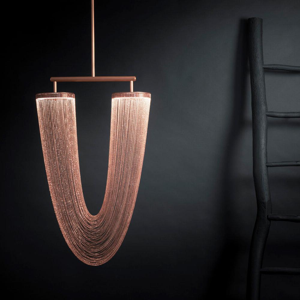 Otero Sculptural Copper Pendant Light with Integrated LED