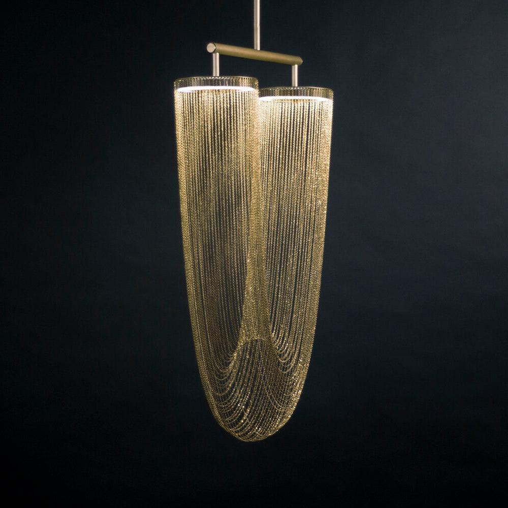 Otero Sculptural Copper Pendant Light with Integrated LED