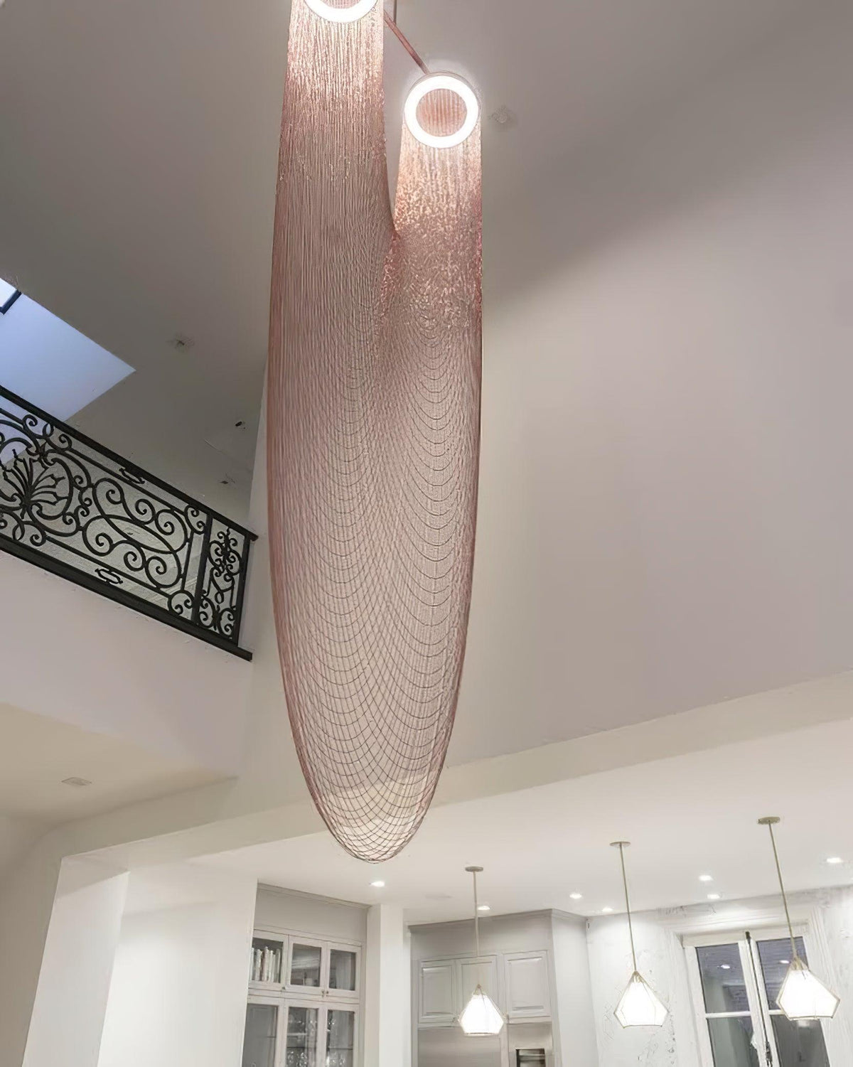 Otero Sculptural Copper Pendant Light with Integrated LED