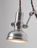 Otto Swing Arm Wall Sconce with Adjustable Metal Arm and Glass Shade