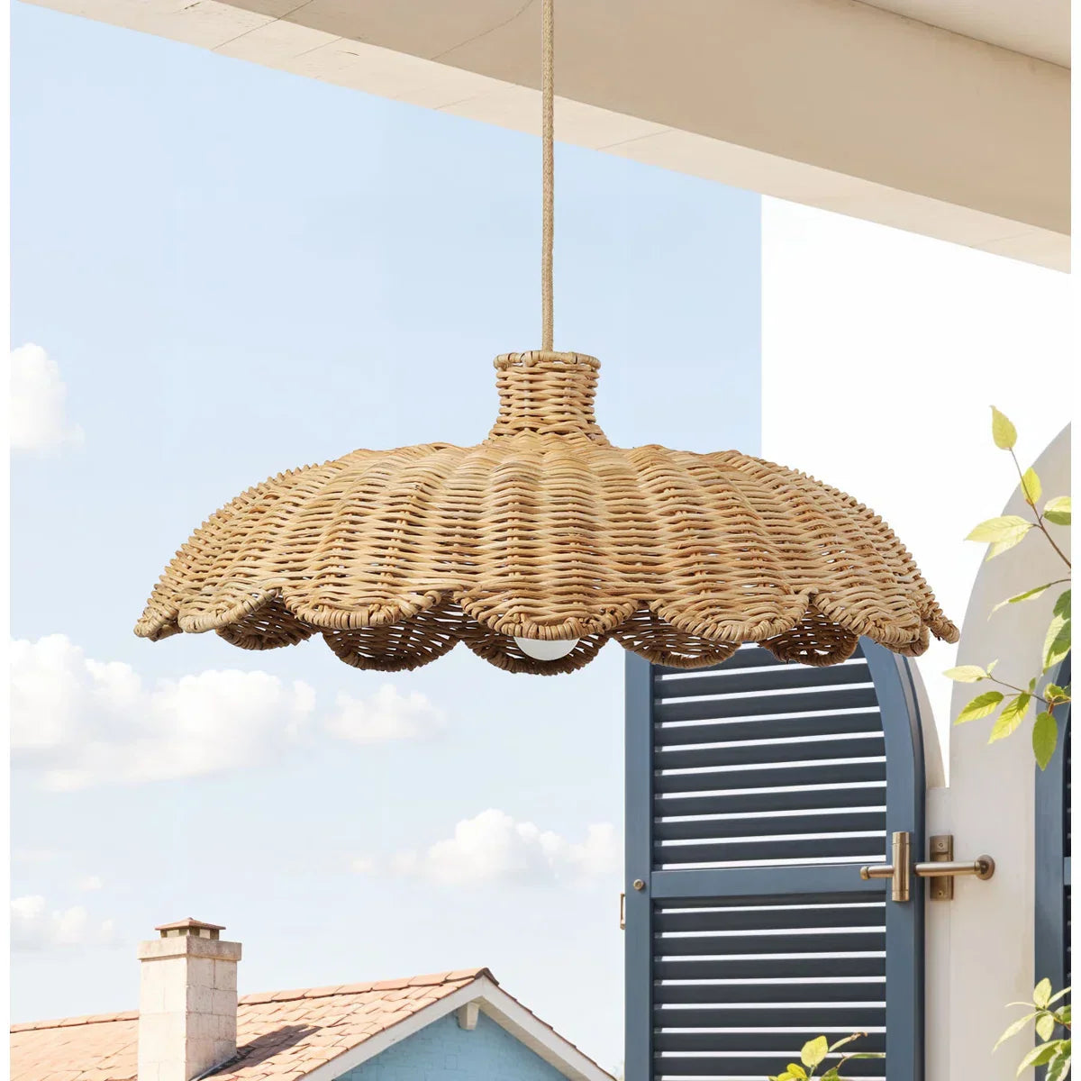 Boho Chic Rattan Woven Pendant Lamp