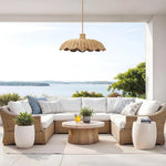 Boho Chic Rattan Woven Pendant Lamp