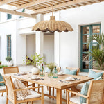 Boho Chic Rattan Woven Pendant Lamp