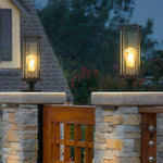 Lumina Round Stainless Steel Outdoor Wall & Post Light in Matte Black