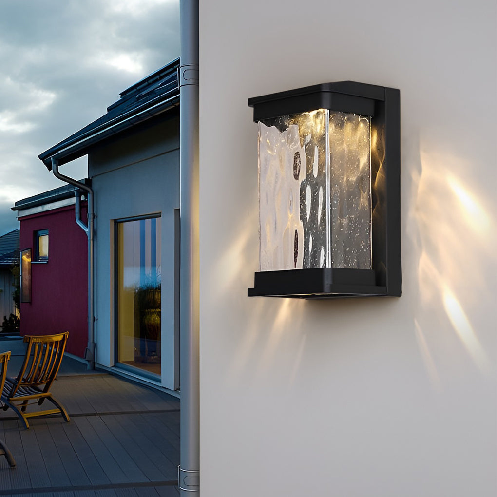 Waterproof Creative Glass Led Black Outdoor Wall Sconce